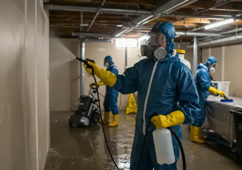 Basement Sanitization and Antimicrobial Treatment process in Tulalip Bay, WA